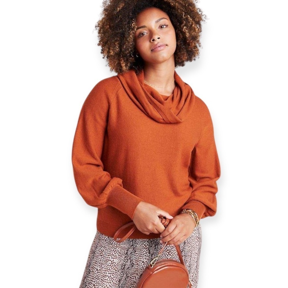 Anthropologie Jolene Wool Cowl Neck Sweater